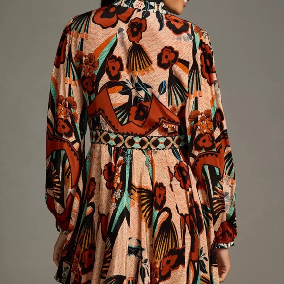 Anthropolgie Bhanuni by Jyoti Long-Sleeve V-Neck Dress - Picture 2 of 12